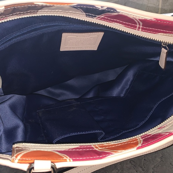 Brand New! Coach Park Hand Drawn Scarf Print Tote - Picture 4 of 6